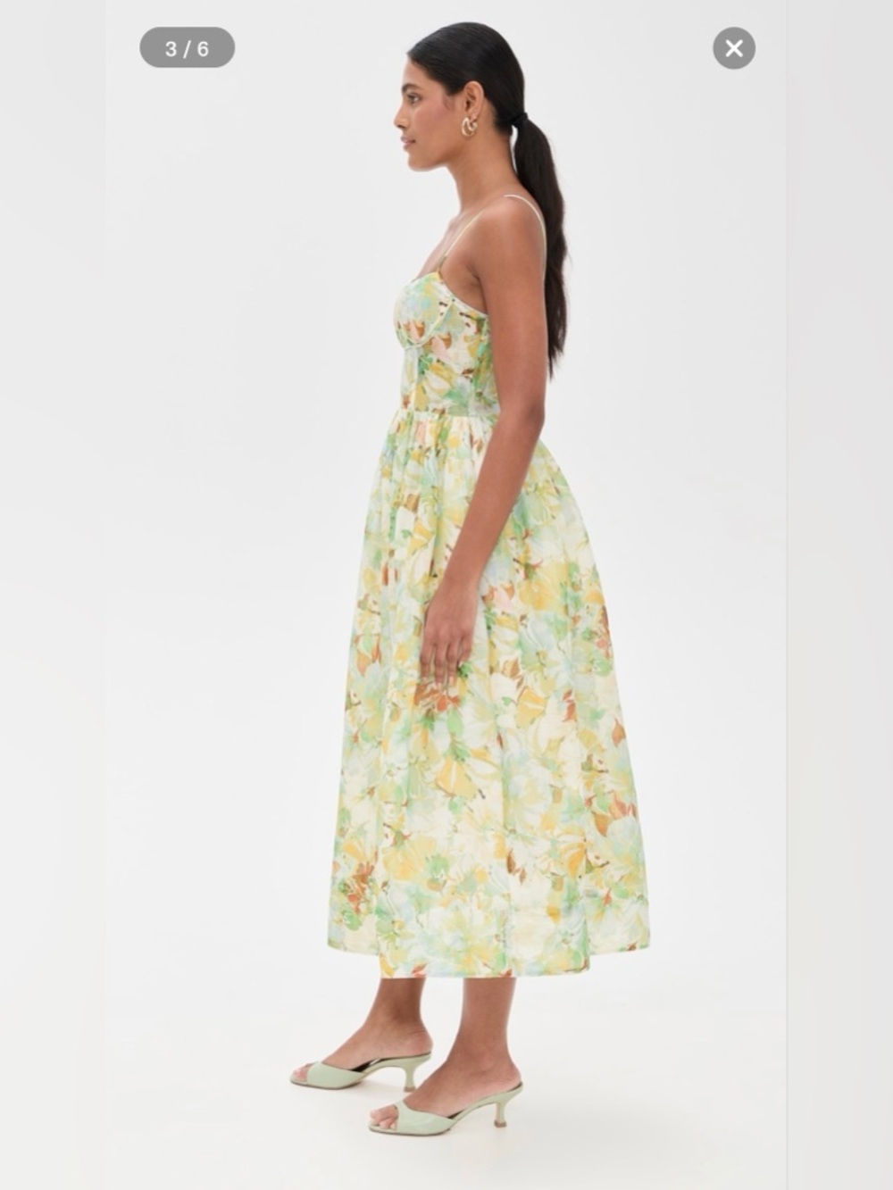 NWT Cara Cara Terra Blue Alba Midi Dress- Sz 4 - Picture 2 of 6
